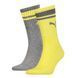 Шкарпетки Puma CREW REGULAR STRIPE 2P UNISEX сірий, жовтий Уні 39-42 261058001-003 фото 1