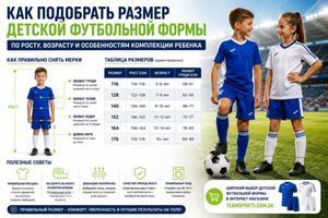 Дитяча футбольна форма: як правильно підібрати розмір за зростом, віком та особливостями комплекції дитини
