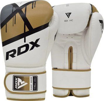 Боксерские перчатки RDX BOXING GLOVES BGR-F7 белый, золотой 16 унций BGR-F7GL