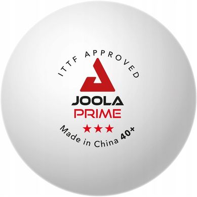М'ячі для настільного тенісу (3 шт) Joola PRIME 3* 40+ ITTF, white 40032