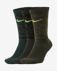 Шкарпетки Nike U NK EVERYDAY PLUS CUSH CREW 3PR хакі, мультиколор Уні 34-38 00000014489
