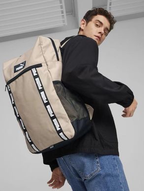 Рюкзак Puma EvoESS Box Backpack 24L черный, бежевый Уни 30x15x48 см 00000029059