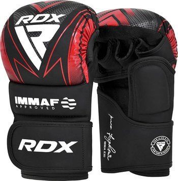 Боксерские перчатки RDX GRAPPLING GLOVES SHOOTER IMMAF-1 черный, красный XXL GSR-IMF-1R