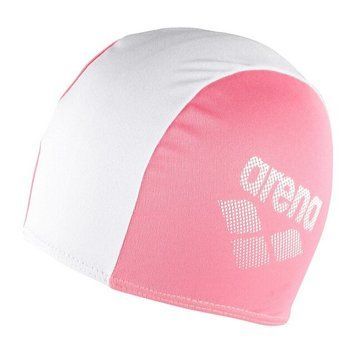 Шапка для плавання Arena POLYESTER II JR неоново-рожевий, білий Діт OSFM 002468-910