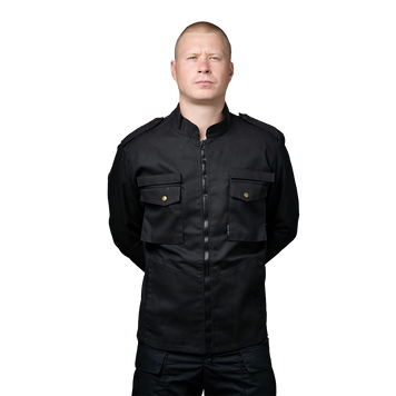 Куртка тактична чоловіча Brotherhood М65 R2D2 чорна весна-осінь бавовна 52-54/170-176 BH-U-JM65R2-B-52-170