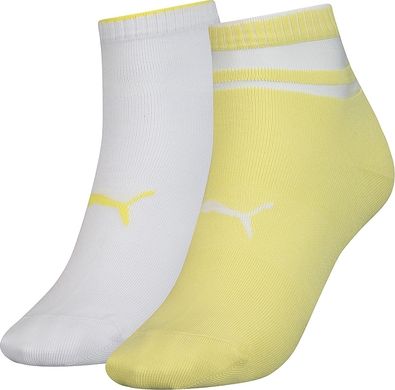 Шкарпетки Puma SHORT SOCK STRUCTURE 2P WOMEN жовтий, білий Жін 35-38 00000009499