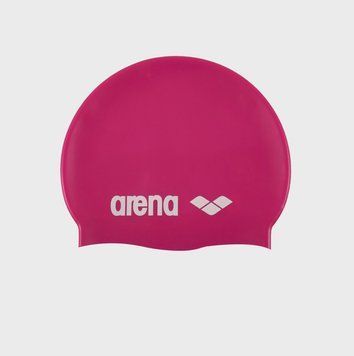 Шапка для плавання Arena CLASSIC SILICONE фуксія, білий Уні OSFM 91662-091